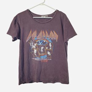 Junk-food Women's Brown and Purple T-shirt